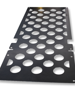 Sheet metal partition outside above nest Step XL 3t holes